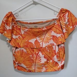 Kortni Jeane Ruffled Around swim top